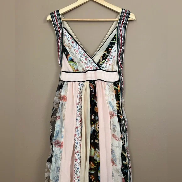 {Altar'd State} Sleeveless Boho Mixed Media Floral Maxi Dress - Womens Small - Picture 2 of 10
